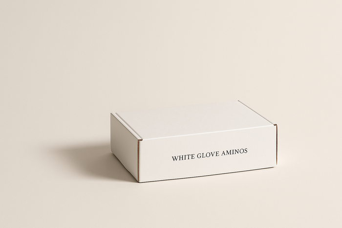 White Glove Aminos box banner